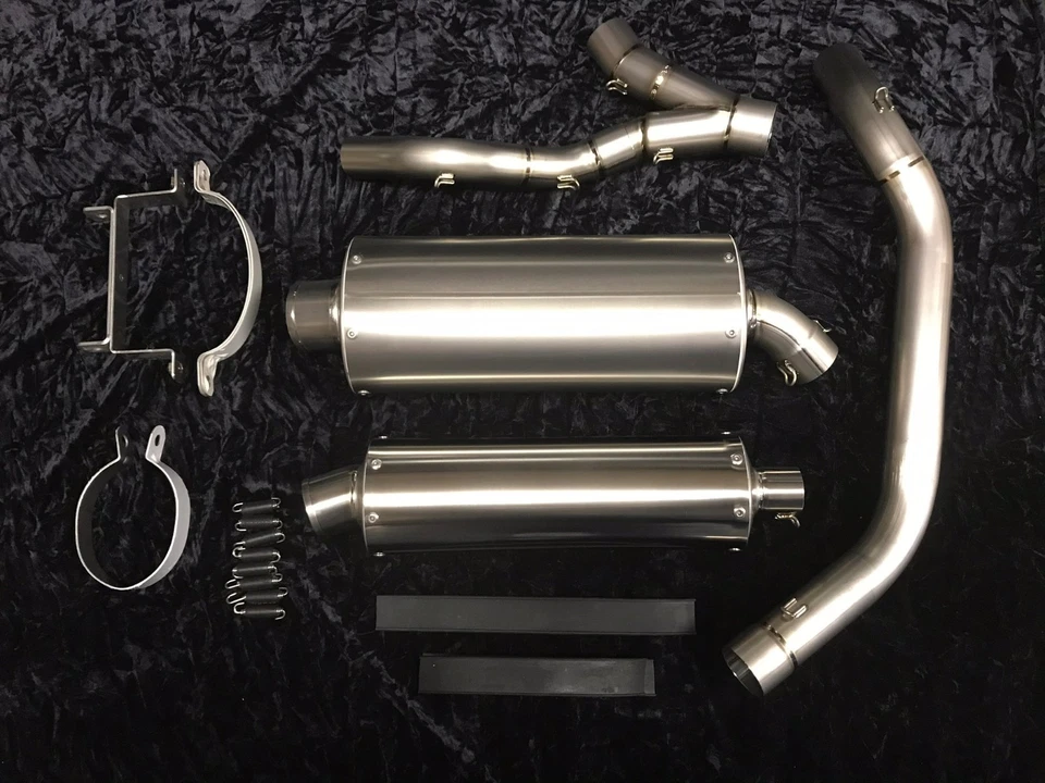 05-06 ZX6R 636 TiForce Sistema de escape deslizable MotoGP 2005 2006 doble bote ZX6 Foto 1 de 4