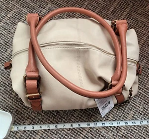 Urban Outfitters Deena & Ozzy Large Bag (Cream Pink & Rose) (RRP £48) - Picture 1 of 7