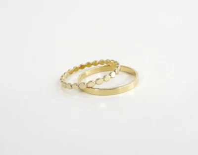 Juego de anillos de oro, anillo lleno de oro, anillo de oro, anillo de oro grueso, alianza de boda, oro Foto 1 de 4