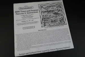 Piecemakers Quilt Pattern Times & Seasons 2005 - Picture 1 of 4