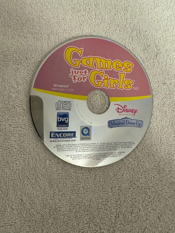 Disney Princess Games Just for Girls - Magical Dress-Up 2002 Windows CD - Image 1 of 1