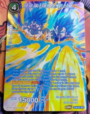 SSB Son Goku & SSB Vegeta, Height of Power SPR BT26-041	Dragon Ball Super Card - Image 1 of 4
