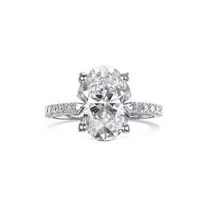 Diamond Engagement Ring VS1 F Oval 4.25 Ct Lab Created IGI Certified Special - Picture 1 of 9