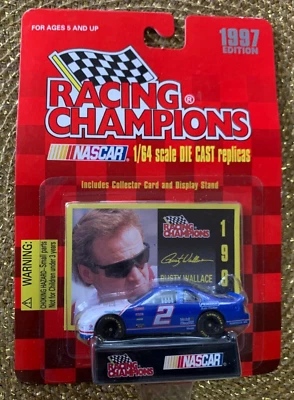 1997 Rusty Wallace Racing Champions NASCAR  1/64 Scale Die Cast Replica W/Card - Image 1 of 4