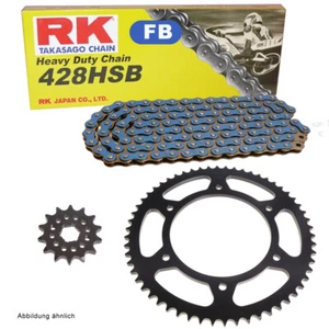 Kit Chaîne Aprilia Tuono 125 17-21 RK Couleurs 428 Hsb 136 Ouvrir Bleu 13/60 - Foto 1 di 4