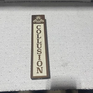 Collusion Tap Works Beer Tap Handle 9 in Wood Kegerator Tap Handle - Picture 1 of 15