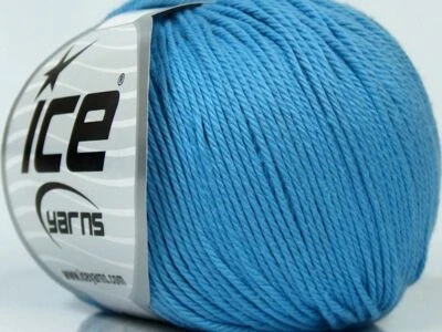 Lote de 8 hilos de algodón para bebé giza algodón claro 8x50 g azul claro Foto 1 de 4