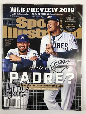 San Diego Padres Fernando Tatis Jr and Manny Machado Signed Sports Illustrated  - Image 1 of 4
