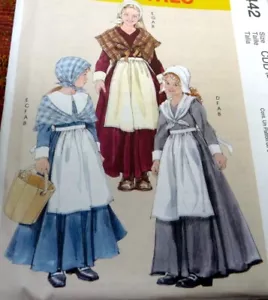 Modello costume da pellegrino prateria coloniale ragazza 2-3-4-5 NON TAGLIATO McCall's 5442 - Foto 1 di 1