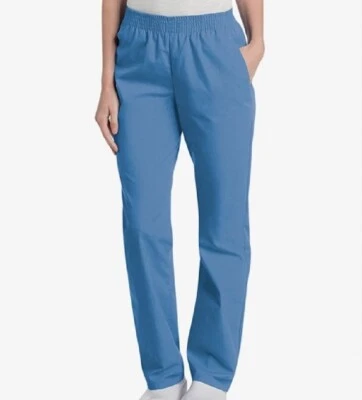 Simply Basic Ladies Core Essentials Pull On Scrub Pant Blue Plus Size 3X - Image 1 of 3