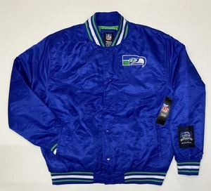 NFL Team Apparel Seattle Seahawks Throwback Varsity Blue Jacket Men's Size XL - Picture 1 of 16