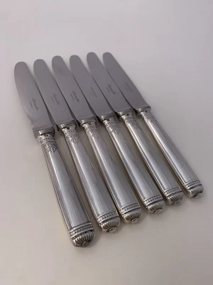 CHRISTOFLE Malmaison Silver Plate Small Knives 7 1/8” Knife Set of (6) FRANCE - Image 1 of 4