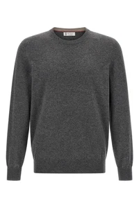 BRUNELLO CUCINELLI Gray Cashmere Sweater New & Authentic - Picture 1 of 4