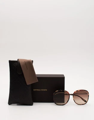 RRP €356 BOTTEGA VENETA Oversized Butterfly Sunglasses Intrecciato Zeiss Lesnses - Image 1 of 4