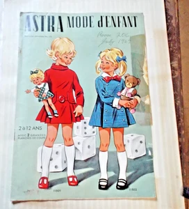 Vintage Astra Mode D'Enfant 2-12 Jahre Kindermode Design Magazin 1969 - Bild 1 von 3