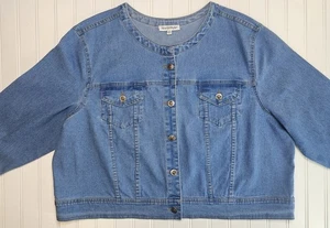 NorthStyle Women’s 2X Denim Jacket Blue Jean Button Up - Picture 1 of 11