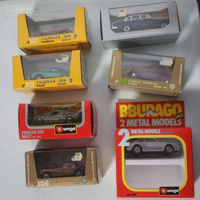 Lote de 7 Brumm Bburago 1/43 Diecast Porsche 356 Jaguar Mercedes Lancia Foto 1 de 4
