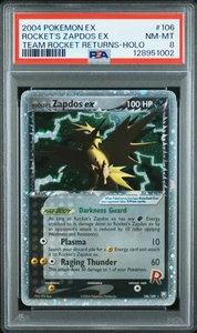 2004 Pokemon Rocket's Zapdos ex Team Rocket Returns Holo 106/109 PSA 8 - Picture 1 of 2