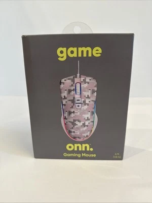 *NEW* Onn Gaming Mouse w/ Attached USB Power Cable LED lighting DPI Adjustable  - Image 1 of 2