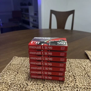 Maxell Audio Cassette Tapes UR 90 Minute Normal Bias Blank New 7 Pack - Picture 1 of 9