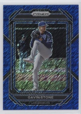 2023 Panini Prizm Blue Shimmer Prizm /7 Gavin Stone #156 Rookie RC - Image 1 of 2