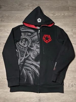Tribal Gear Full Zip Sweater Men’s Size Large Y2K Aztec Mayan Skull Streetwear - Image 1 of 4