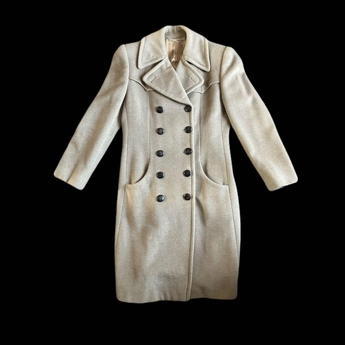Cappotto doppiopetto Gucci Tom Ford epoca beige 42 elegante vintage