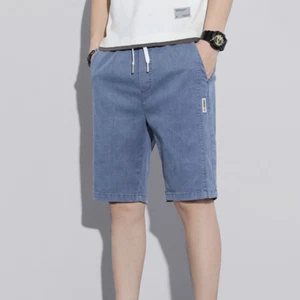 Pantaloncini Uomo Estivi Tencel Sottili Traspiranti Casual Pantaloni Sciolti Cinque Punti - Foto 1 di 9