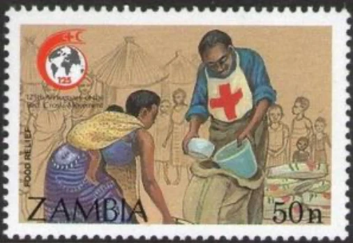 Zambia #SG554 MNH 1988 Red Cross Famine Dunant Nurse [448] - Image 1 of 1