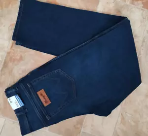 Wrangler Jeans,TEXAS 821,Autentic Straight, W38,L36, Blue,Mid Rise,Stretch,Men's - Picture 1 of 11