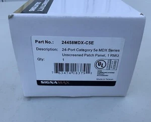 Signamax 24-Port Category 5e MDX Series Unscreened Patch Panel 24458MDX-C5e - Picture 1 of 4