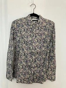 J. Camisa Crew Perfect Fit XXS Liberty Estampado Floral Abotonada Nueva - Imagen 1 de 5