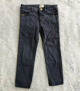 Zara Girls Sz 4 Blue Jeans Straight Adjustable Waist Core Denim 14.5" Inseam EUC - Picture 1 of 10