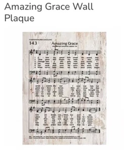 Amazing Grace Music Sheet Wood Wall Plaque 7 1/4” X 5.5” X 3/4” P Graham Dunn - Picture 1 of 6
