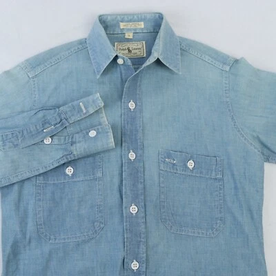 VTG RALPH LAUREN 70s WESTERN WEAR LIGHTWEIGHT DENIM BUTTON DN SHIRT 4 S/XS - Image 1 of 4