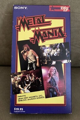 Metal Mania VHS Sony Video LP 1986 1987 Warlock Nazareth UFO Rock Goddess - EXC - Image 1 of 4