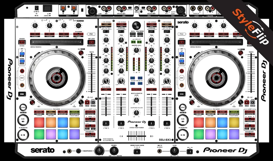 Pioneer DDJ-SX3 Skin | Color White | Protective Decal | StyleFlip Skins