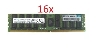 16 x HP 32GB DDR4 PC4-2133P 4Rx4 ECC RAM Memory 774174-001 752372-081 726722-B21 - Picture 1 of 1