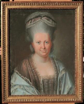 pastel, portrait, femme, France, Louis, Marie-Antoinette, 18, XVIII - Photo 1/4