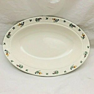 Hall Oval Serving Bowl Harmony House Monticello White w Blue Pink Floral No Trim - Picture 1 of 5