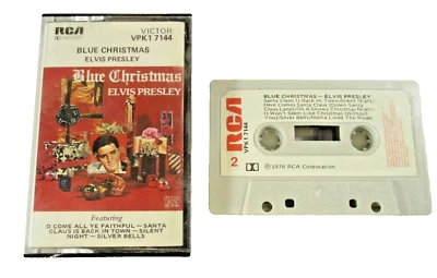 Elvis Presley Blue Christmas Cassette Tape RCA Victor VPK1 7144 1976 Tested. - Image 1 of 4