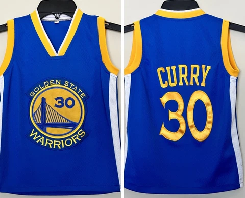 Stephen Curry #30 Golden State Warriors Jersey Toddler Size 3T - 4T Shirt Sewn # Cover