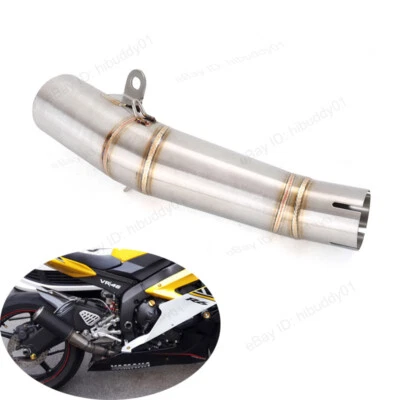 Silenciadores silenciadores tubo medio deslizables 61 mm puntas de escape para Yamaha YZF R6 2006-2024 Foto 1 de 4