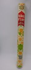 No Bugs M'Lady Shelf & Drawer paper orange & green flowers 18"x18' roll Vintage