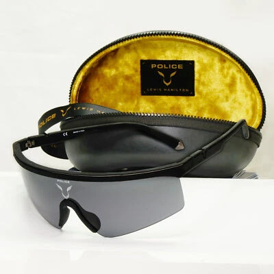 Gafas de sol Police Lewis Hamilton F1 escudo negro máscara visera SPL A28 COL 06AA Foto 1 de 4
