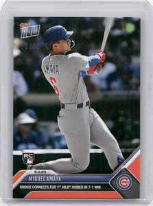 🟥 MIGUEL AMAYA Rookie Card 2023 Topps Now #387 RED Parallel 02/10 Cubs RC - Picture 1 of 2