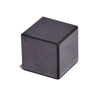 Cubo de Shungit 5cm, pulido, 4G 5G EMF y Protección Radiológica - Imagen 1 de 7