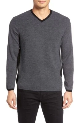 Пуловер Zachary Prell с v-образным вырезом цветной блок шерсть мериноса серый размер XXL - Изображение 1 из 4