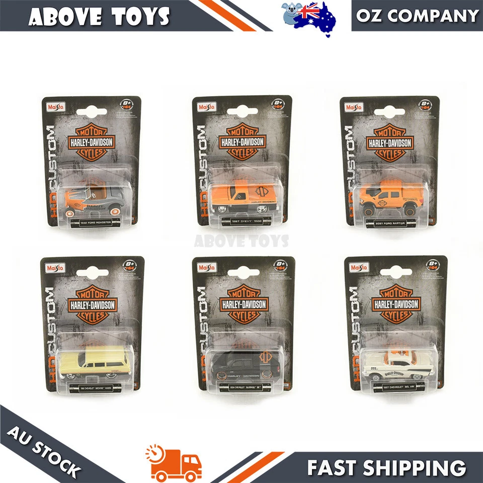 Maisto Escala 1:64 Harley Davidson Personalizada 6 Tipos Opciones Diecast Modelo de Vehículo Foto 1 de 1