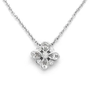 Tiffany & Co. Enchant Diamond Platinum Floral Pendant & Chain Necklace - Picture 1 of 4